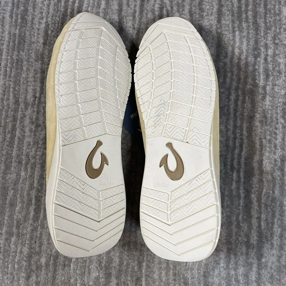OluKai Shoes Mens Size 11 Beige Ka'a Driver Moccasin Casual Comfort 10534-GSGS